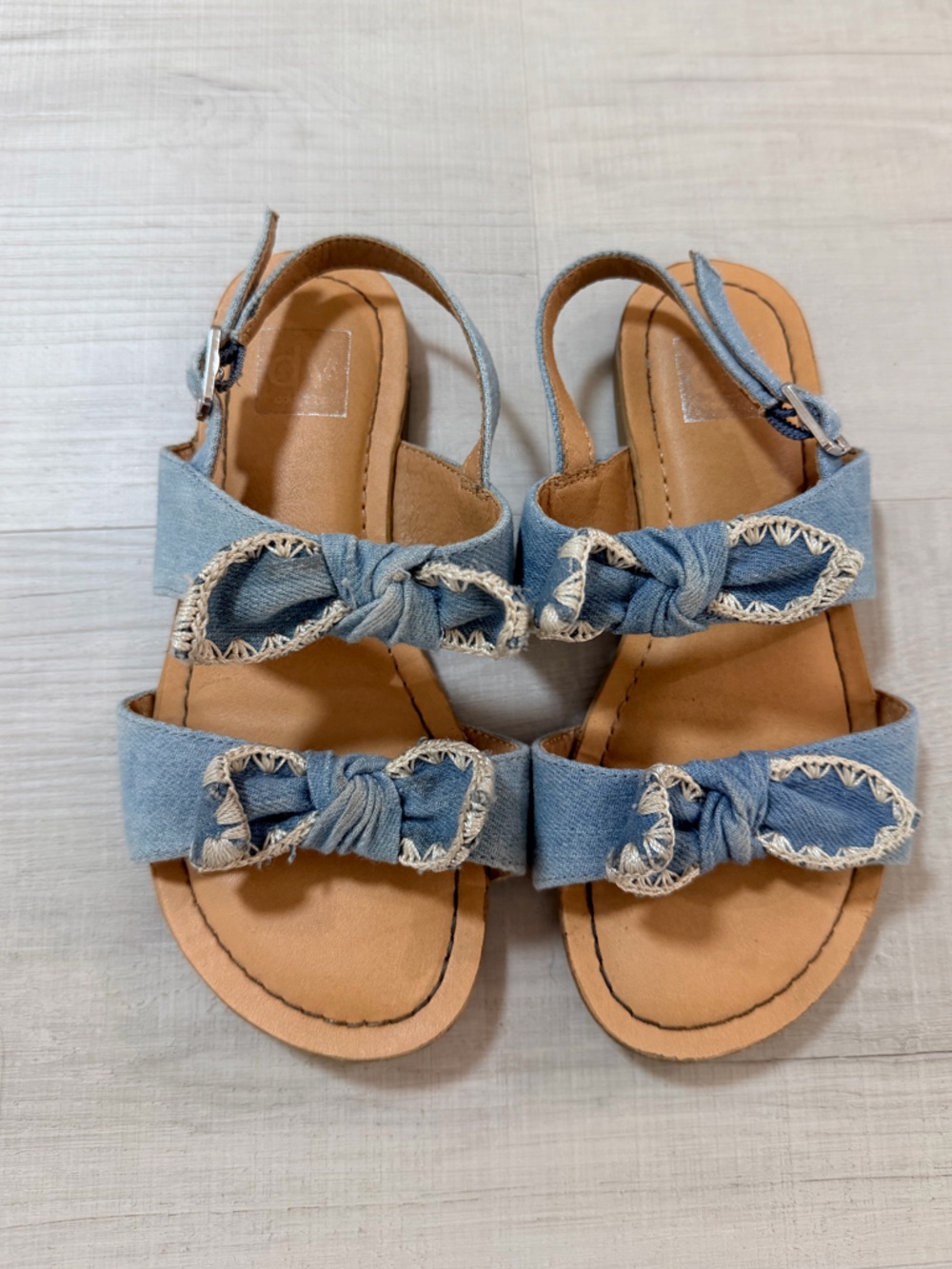 Kids DV by Dolce Vita Denim Bow Sandals Size 13